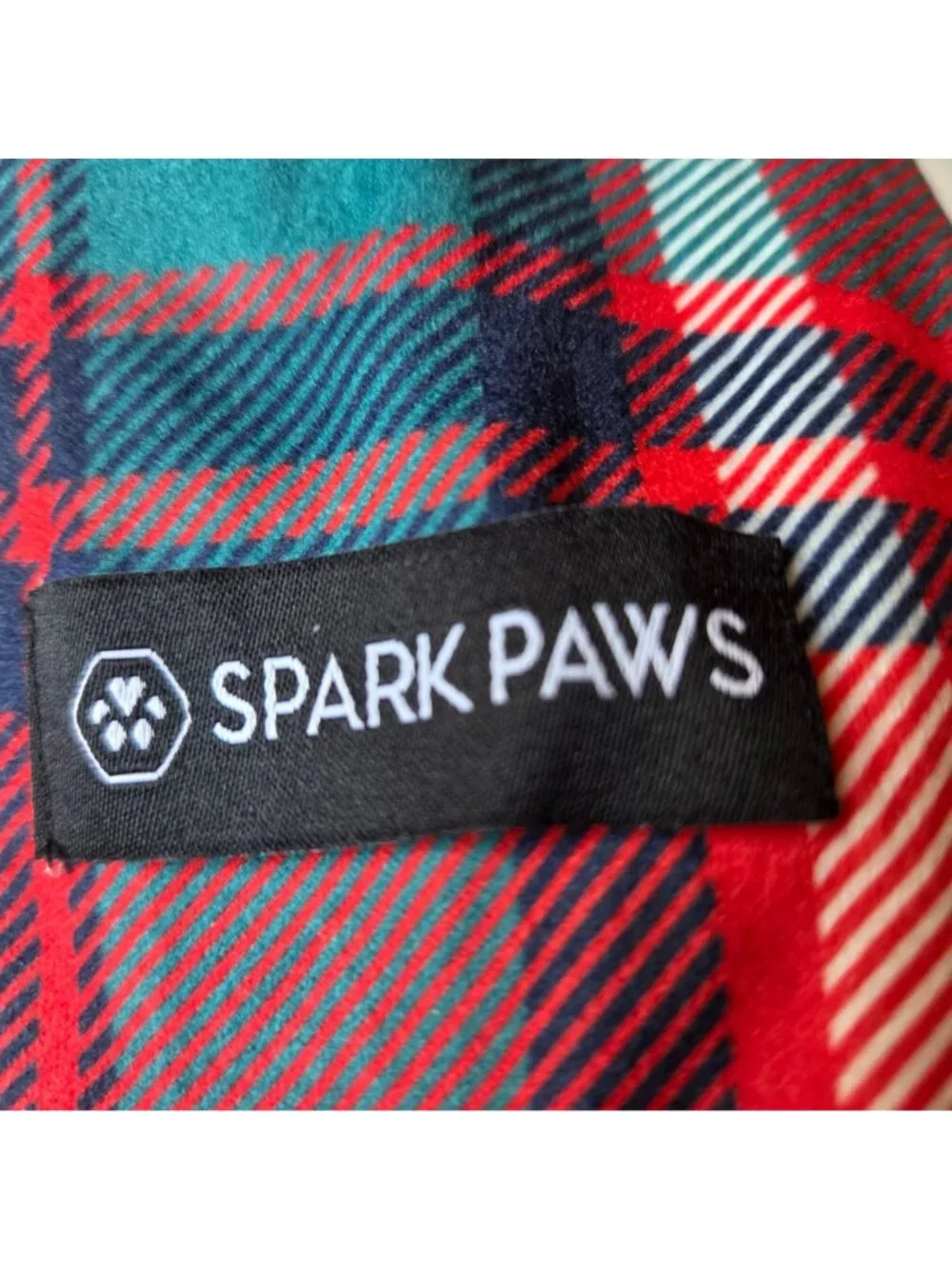 Spark Paws Dog Pajama Red Green Plaid 2XL Cotton Blend Ultra-Soft 4-Way Stretch